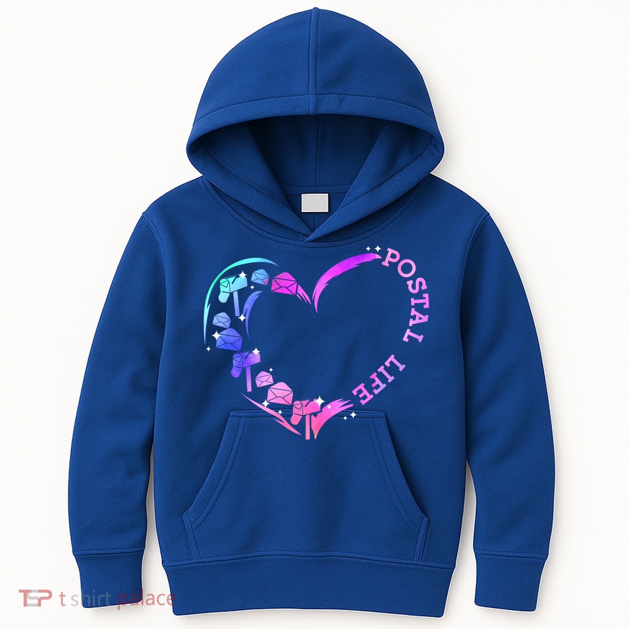 Postal Worker Heart Meaningful Gift Postal Life Mail Carrier Mail Lady Gift Kids Hoodie