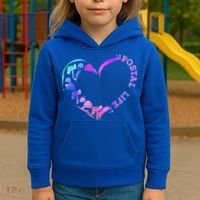 Postal Worker Heart Meaningful Gift Postal Life Mail Carrier Mail Lady Gift Kids Hoodie thumb 3