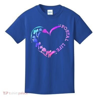 Postal Worker Heart Meaningful Gift Postal Life Mail Carrier Mail Lady Gift Kids T-Shirt