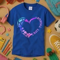 Postal Worker Heart Meaningful Gift Postal Life Mail Carrier Mail Lady Gift Kids T-Shirt thumb 3
