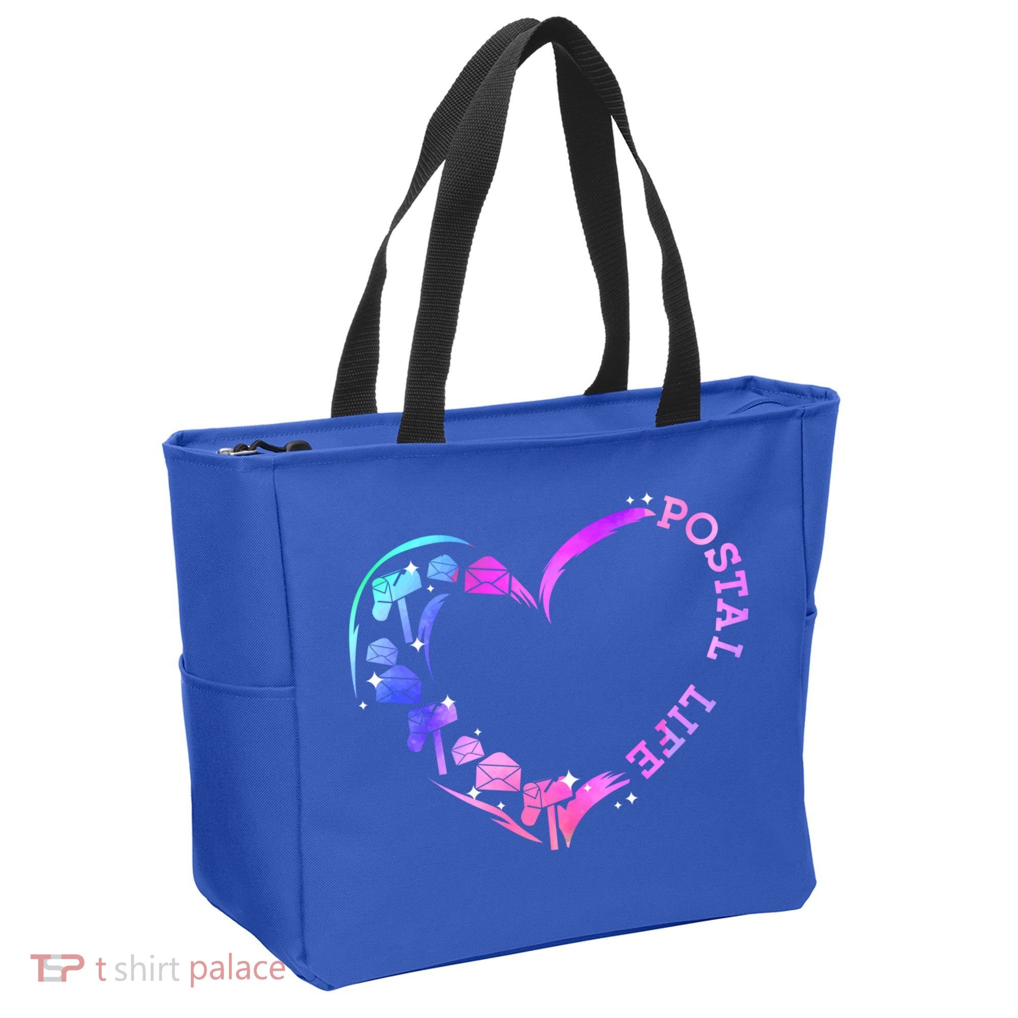 Postal Worker Heart Meaningful Gift Postal Life Mail Carrier Mail Lady Gift Tote Bag