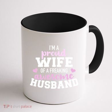 Proud Wife Husband Wedding Anniversary Great Gift Coffee Mug back