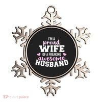 Proud Wife Husband Wedding Anniversary Great Gift Ornament thumb 0