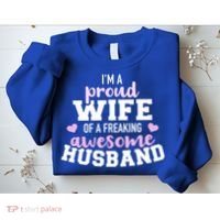 Proud Wife Husband Wedding Anniversary Great Gift Sweatshirt thumb 2