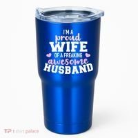 Proud Wife Husband Wedding Anniversary Great Gift Tumbler thumb 0
