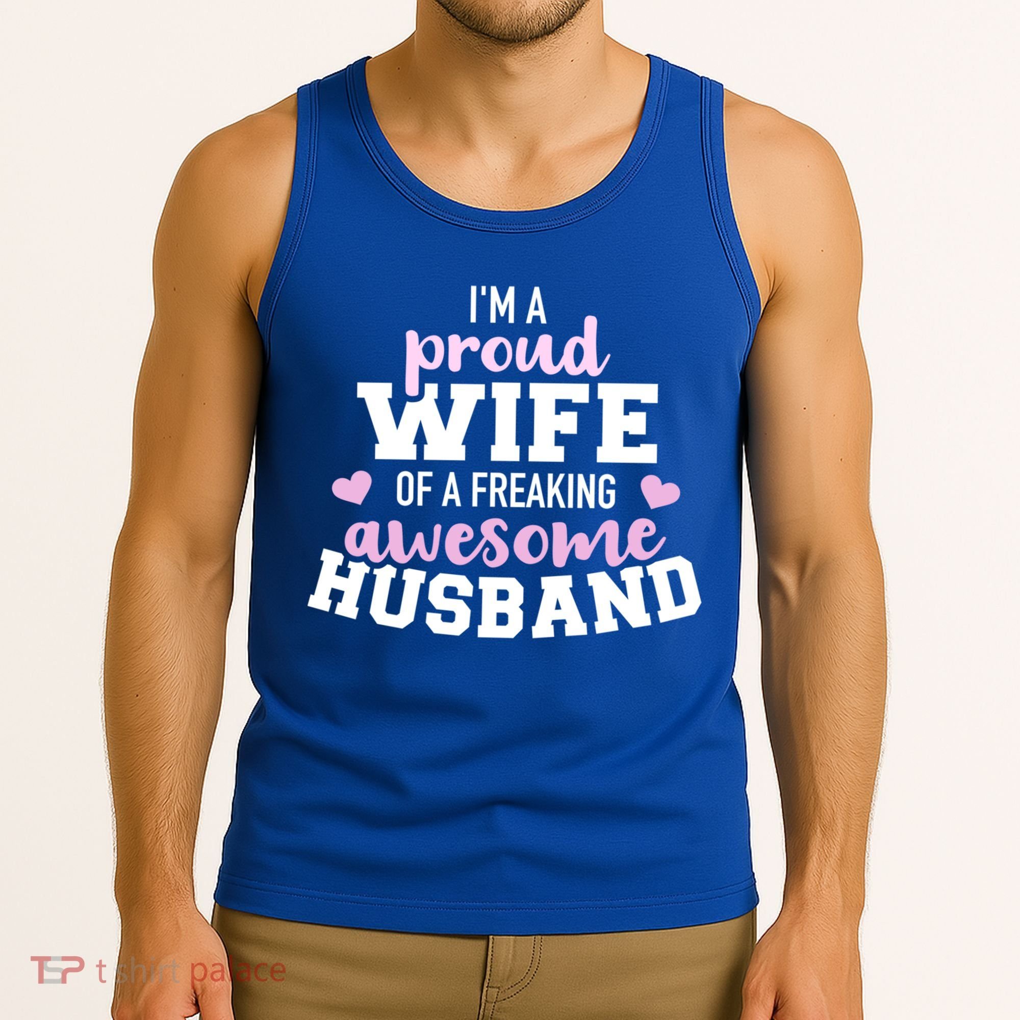 Proud Wife Husband Wedding Anniversary Great Gift Tank Top