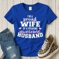Proud Wife Husband Wedding Anniversary Great Gift Women's T-Shirt thumb 3