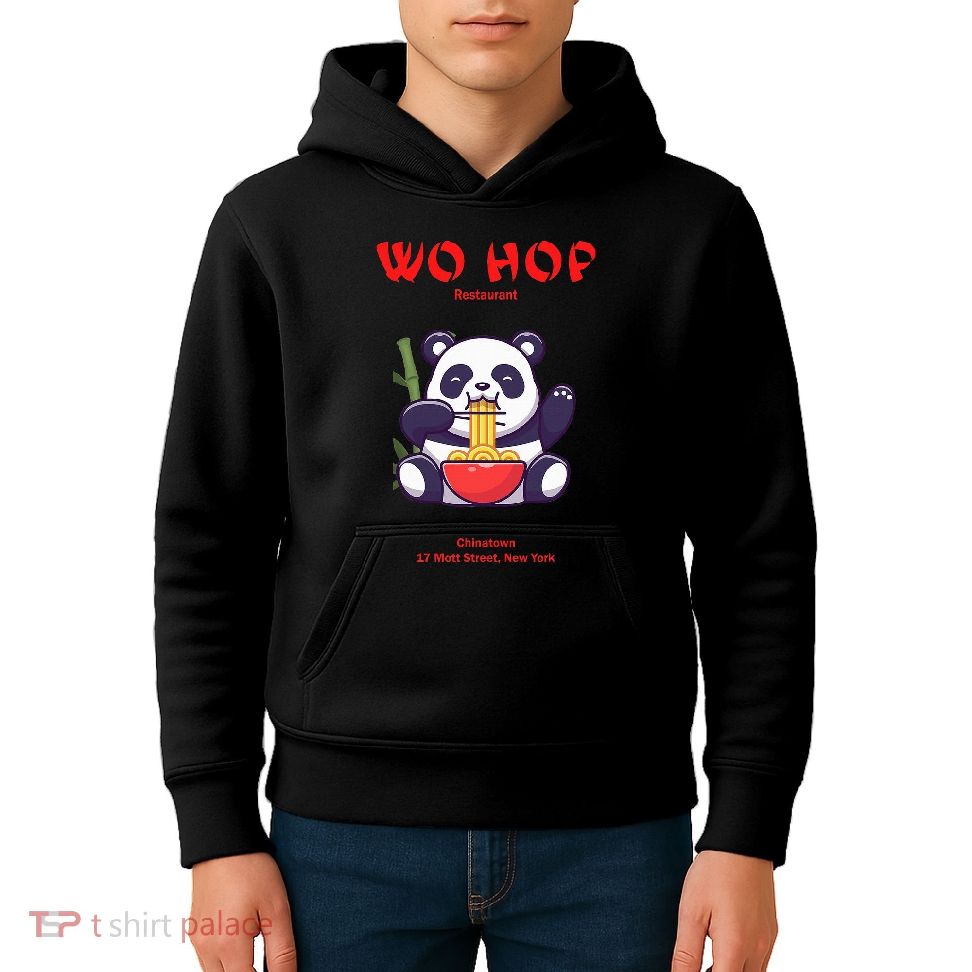 Panda Wo Hop Restaurant Best Bear Kids Hoodie