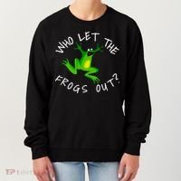 Passover Who Let The Frogs Out Funny Jewish Matzah Women's Sweatshirt thumb 0