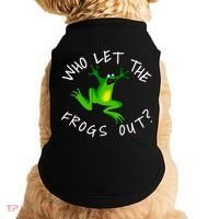 Passover Who Let The Frogs Out Funny Jewish Matzah Doggie Tank thumb 0