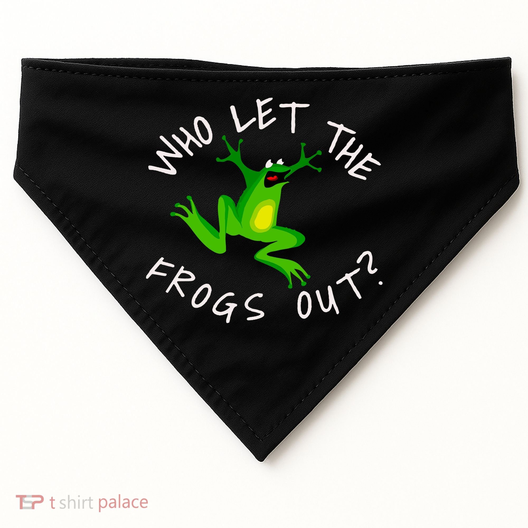 Passover Who Let The Frogs Out Funny Jewish Matzah USA-Made Doggie Bandana