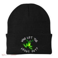 Passover Who Let The Frogs Out Funny Jewish Matzah Beanie thumb 0
