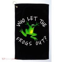 Passover Who Let The Frogs Out Funny Jewish Matzah Golf Towel thumb 0