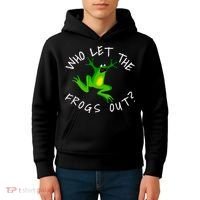 Passover Who Let The Frogs Out Funny Jewish Matzah Kids Hoodie thumb 4