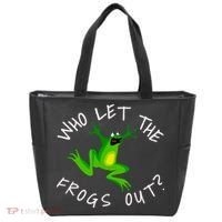 Passover Who Let The Frogs Out Funny Jewish Matzah Tote Bag thumb 0
