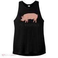 Pig Whisperer Love Pigs Pig Farmer Pig Whisperer Ladies PosiCharge Tri-Blend Wicking Tank thumb 0