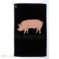 Pig Whisperer Love Pigs Pig Farmer Pig Whisperer Golf Towel thumb 0