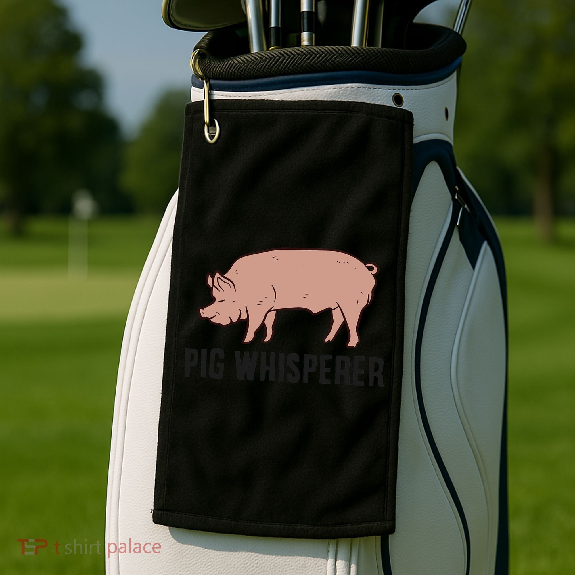 Pig Whisperer Love Pigs Pig Farmer Pig Whisperer Golf Towel