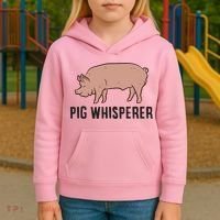Pig Whisperer Love Pigs Pig Farmer Pig Whisperer Kids Hoodie thumb 3