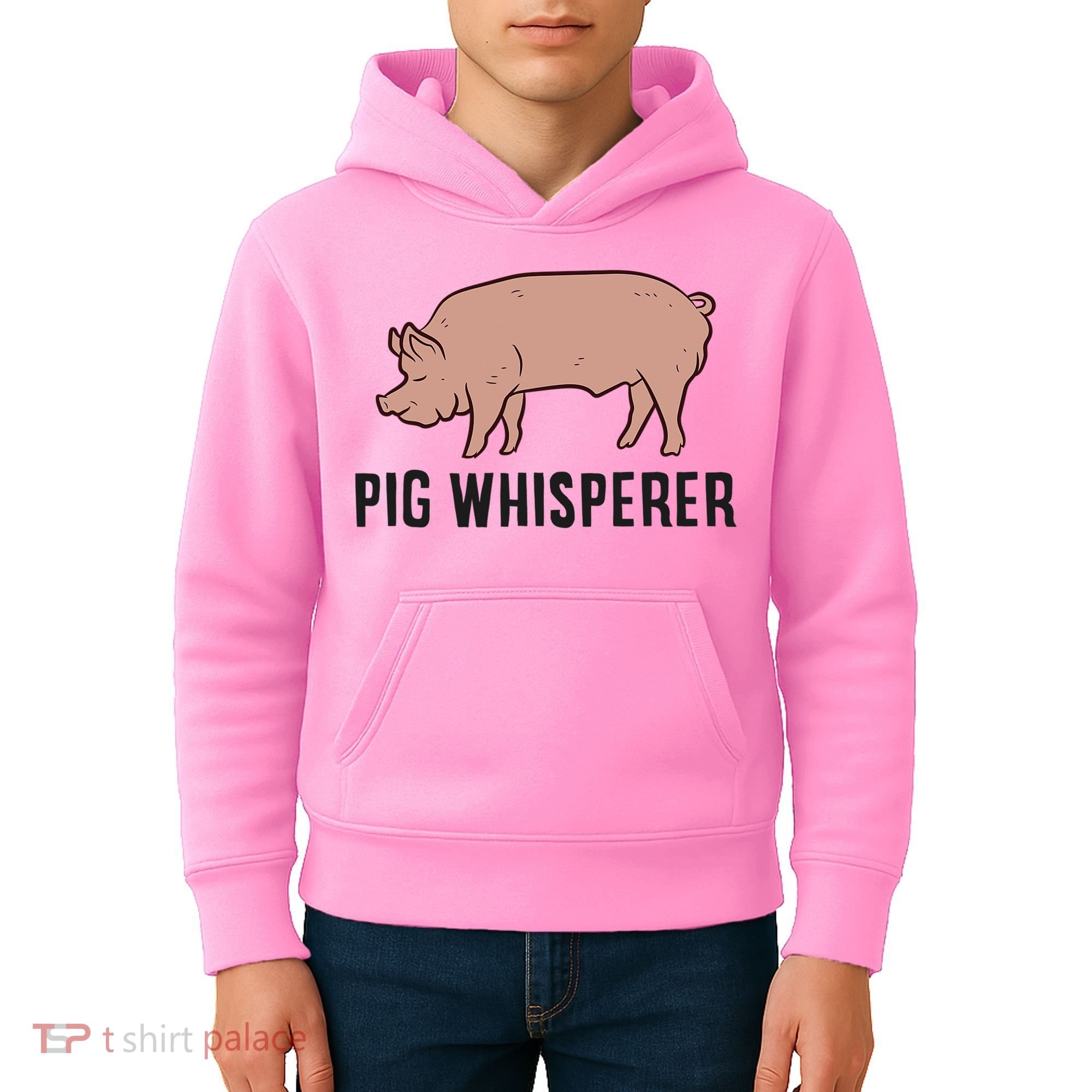 Pig Whisperer Love Pigs Pig Farmer Pig Whisperer Kids Hoodie