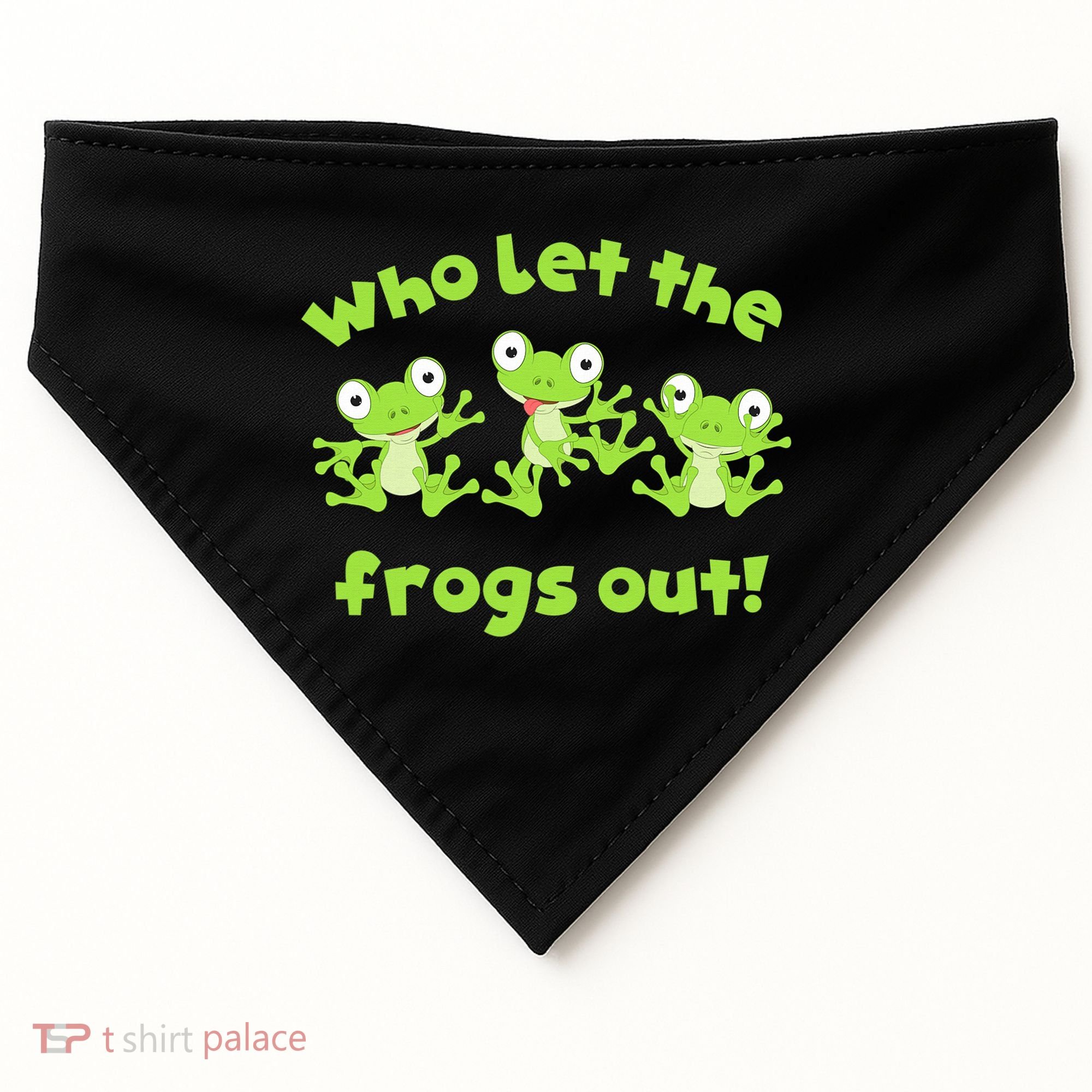Passover Who Let The Frogs Out Funny Jewish Matzah USA-Made Doggie Bandana