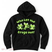 Passover Who Let The Frogs Out Funny Jewish Matzah Hoodie thumb 0