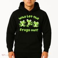 Passover Who Let The Frogs Out Funny Jewish Matzah Hoodie thumb 2