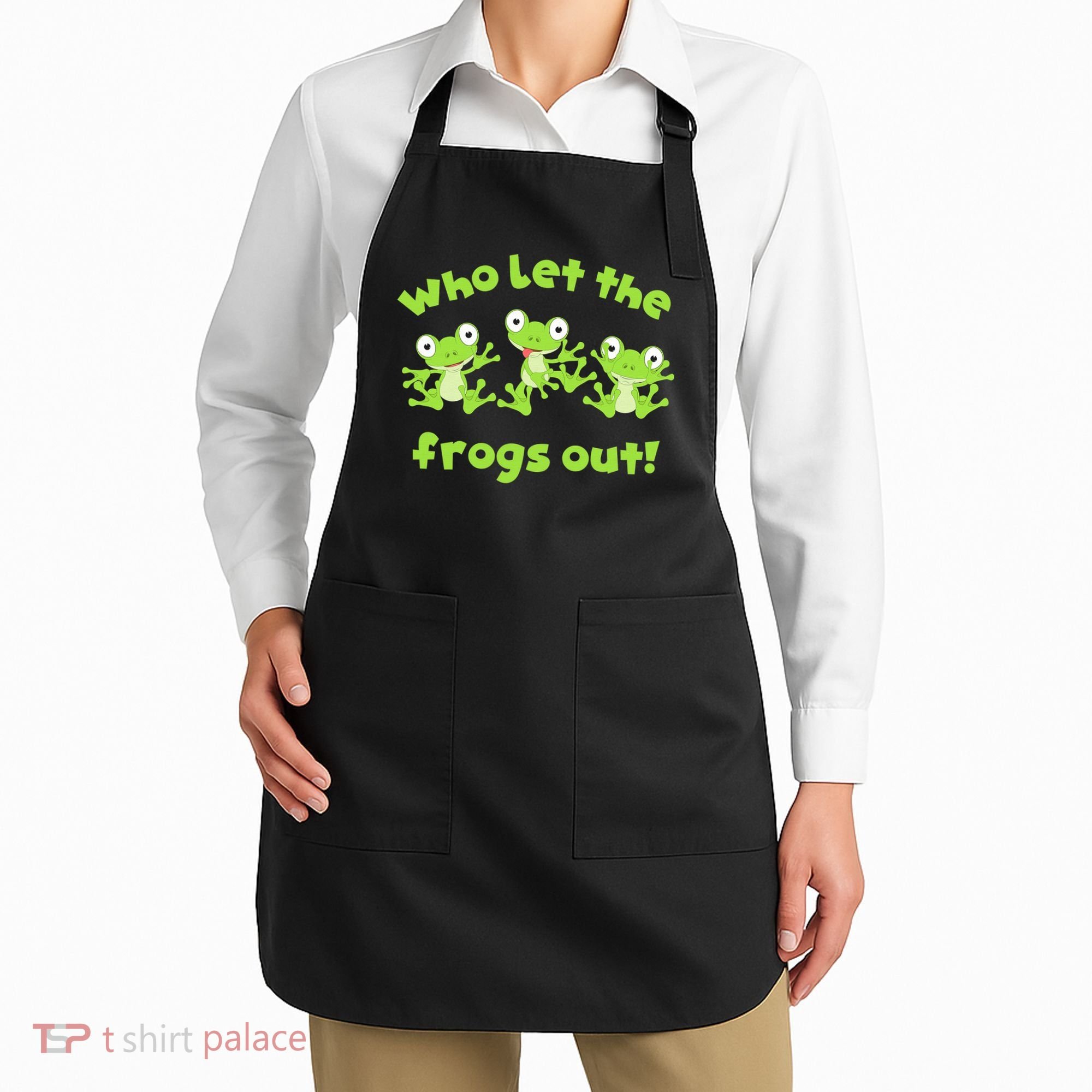 Passover Who Let The Frogs Out Funny Jewish Matzah Apron