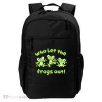 Passover Who Let The Frogs Out Funny Jewish Matzah Backpack thumb 0