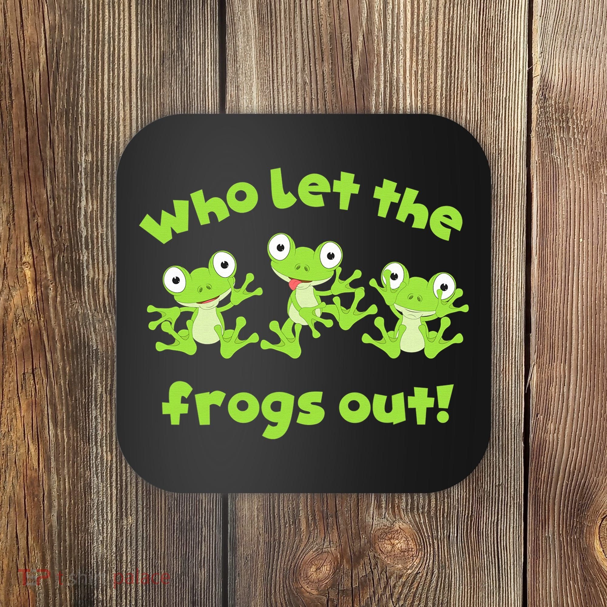 Passover Who Let The Frogs Out Funny Jewish Matzah Coaster