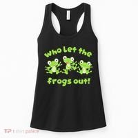 Passover Who Let The Frogs Out Funny Jewish Matzah Women's Tank Top thumb 0