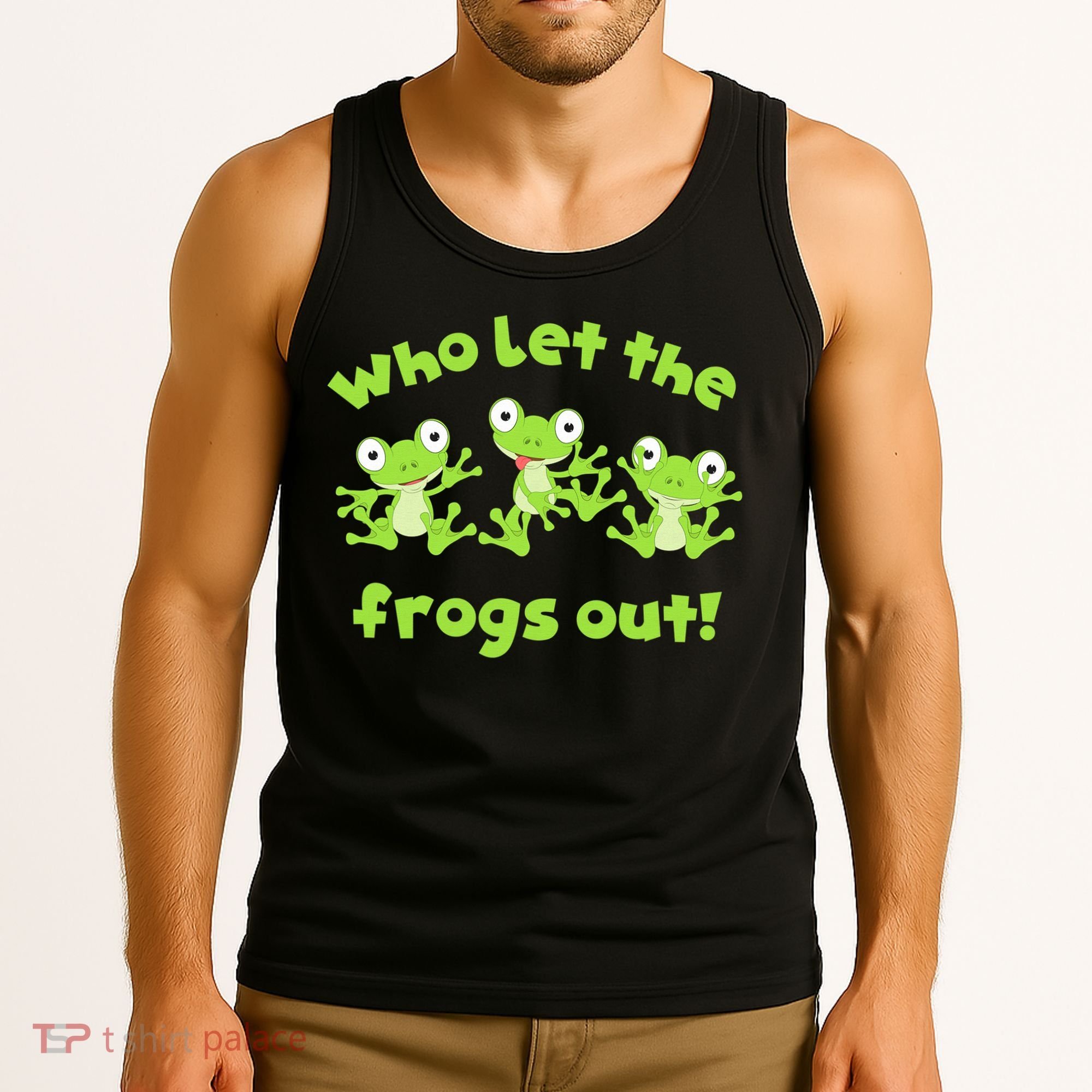 Passover Who Let The Frogs Out Funny Jewish Matzah Tank Top