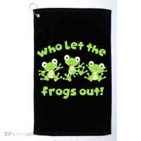 Passover Who Let The Frogs Out Funny Jewish Matzah Golf Towel thumb 0