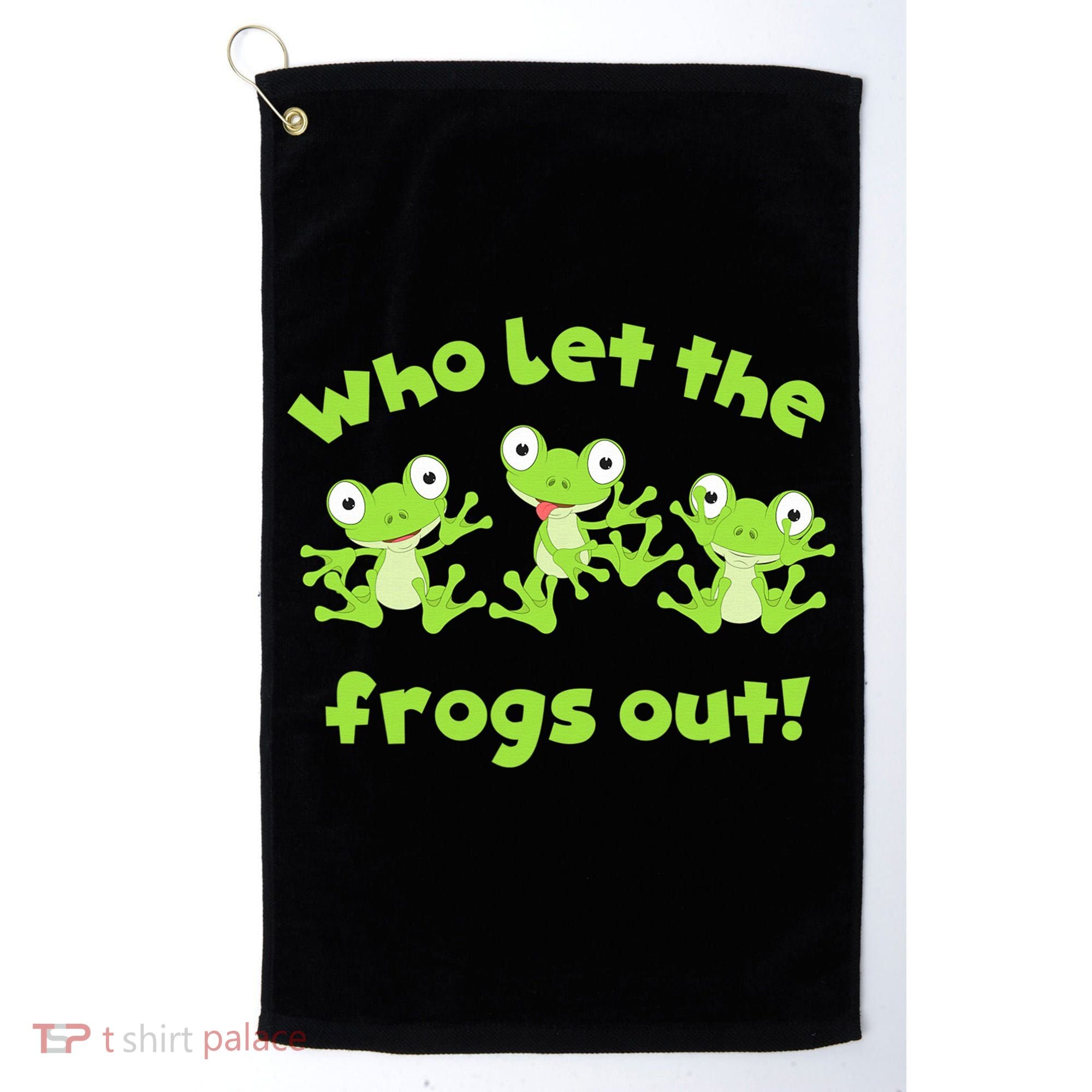 Passover Who Let The Frogs Out Funny Jewish Matzah Golf Towel