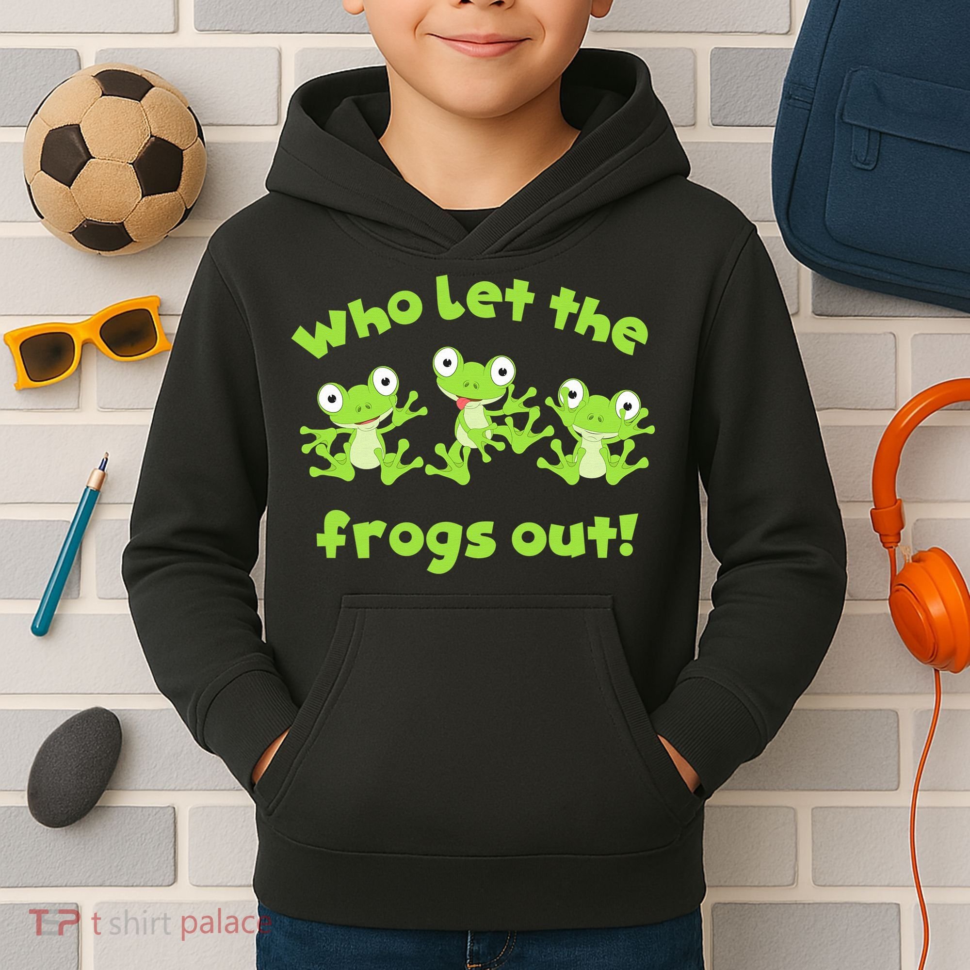 Passover Who Let The Frogs Out Funny Jewish Matzah Kids Hoodie