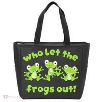 Passover Who Let The Frogs Out Funny Jewish Matzah Tote Bag thumb 0