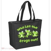 Passover Who Let The Frogs Out Funny Jewish Matzah Tote Bag thumb 2
