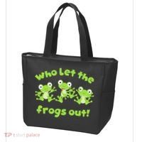 Passover Who Let The Frogs Out Funny Jewish Matzah Tote Bag thumb 3