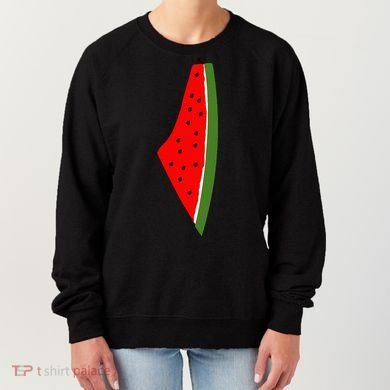 Palestine Watermelon Map Women's Sweatshirt
