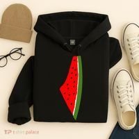 Palestine Watermelon Map Hoodie thumb 4
