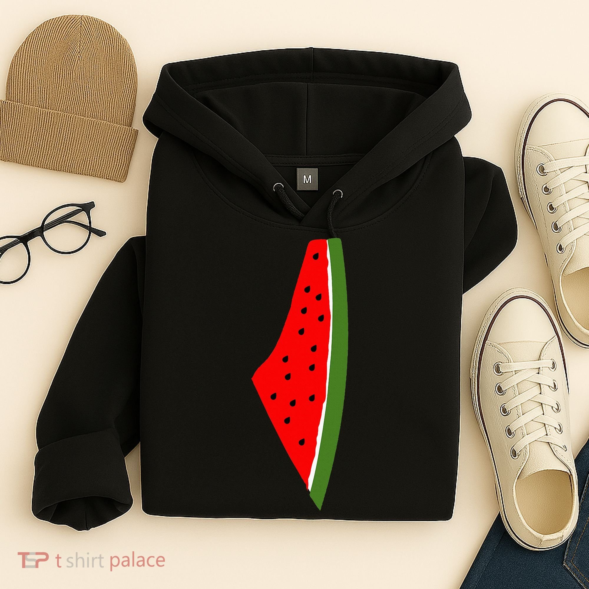 Palestine Watermelon Map Hoodie