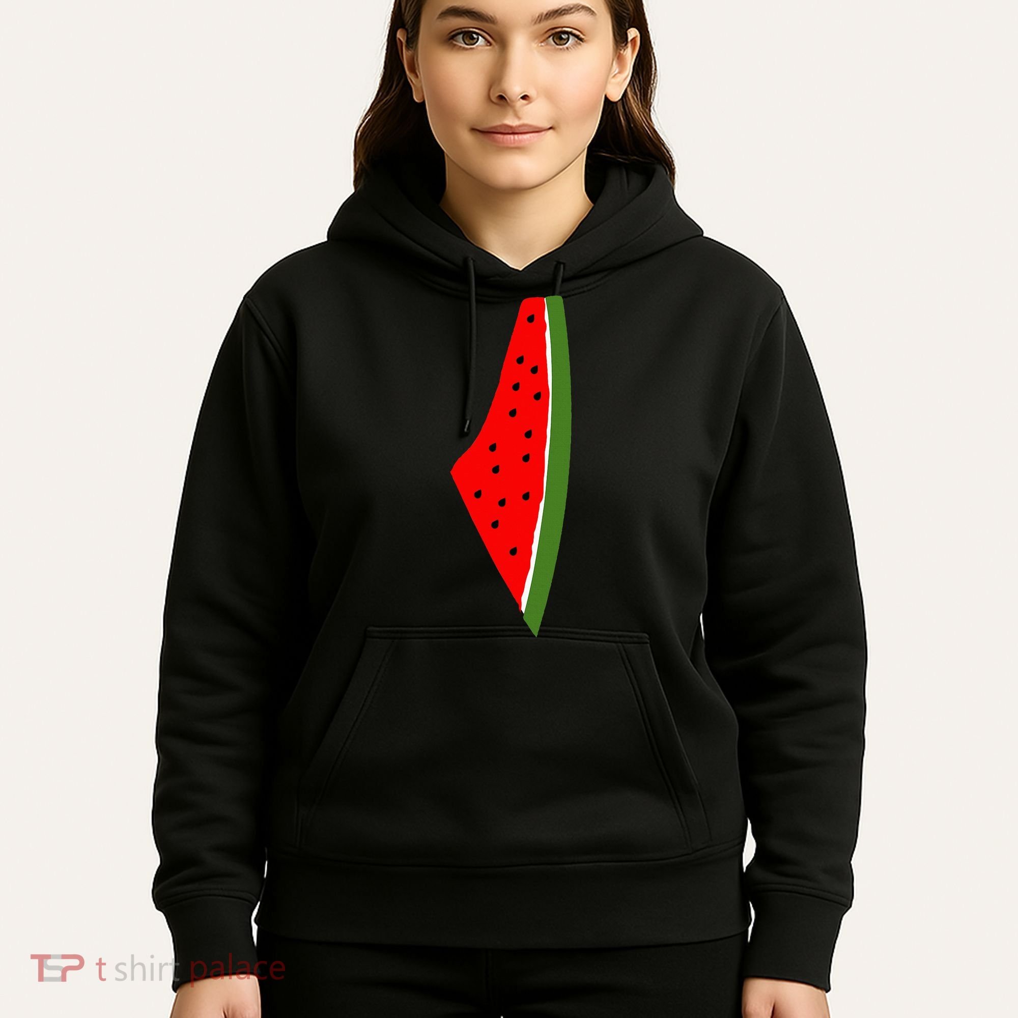 Palestine Watermelon Map Hoodie