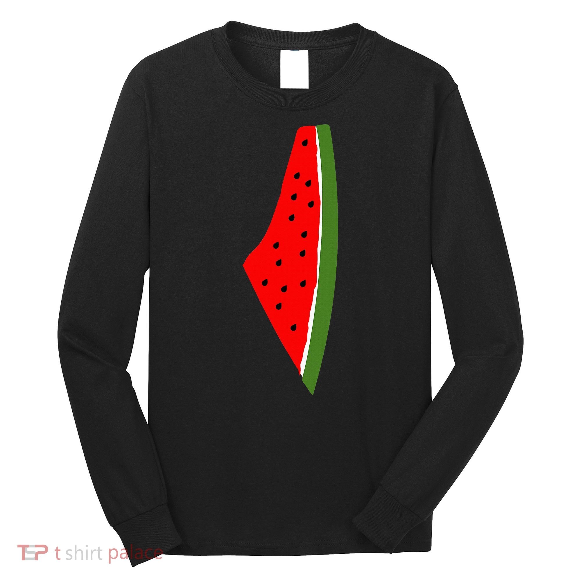 Palestine Watermelon Map Long Sleeve Shirt