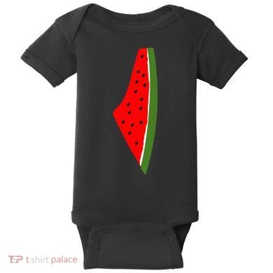 Palestine Watermelon Map Baby Bodysuit