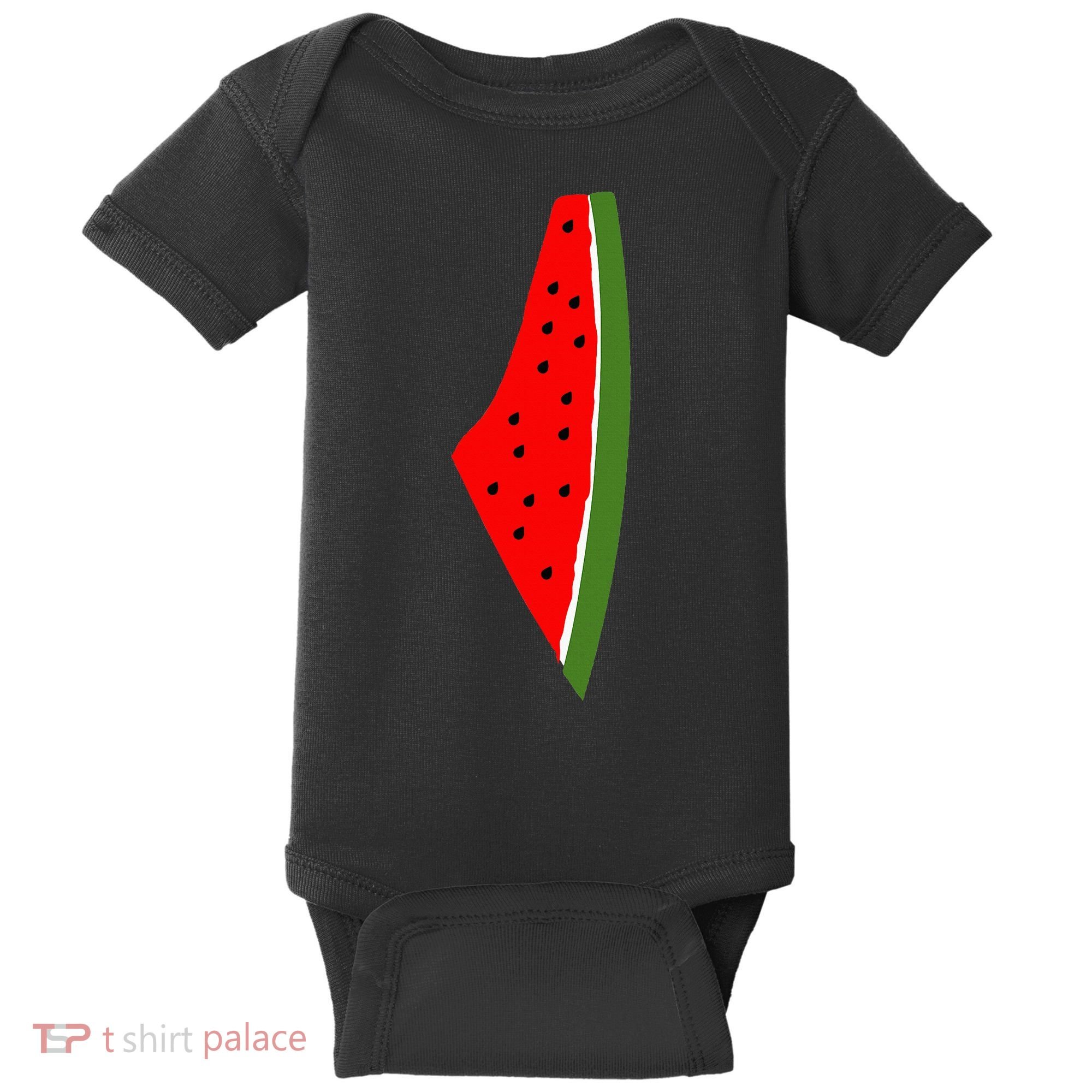 Palestine Watermelon Map Baby Bodysuit