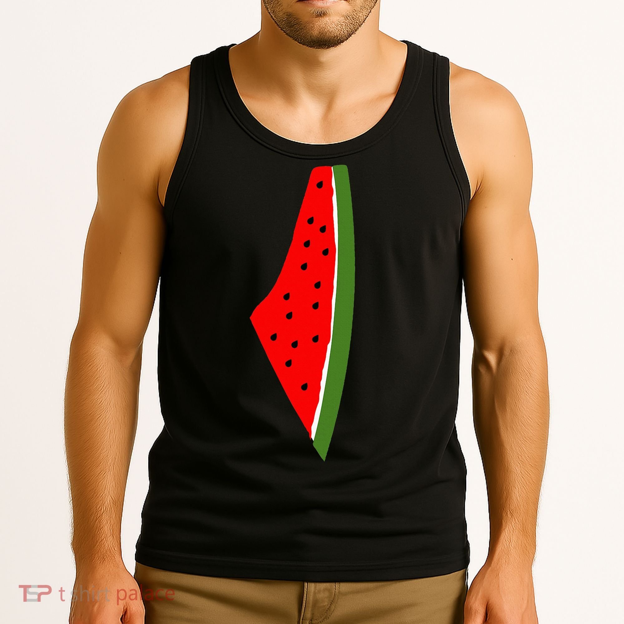 Palestine Watermelon Map Tank Top