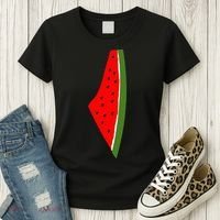 Palestine Watermelon Map Women's T-Shirt thumb 3