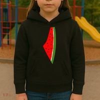 Palestine Watermelon Map Kids Hoodie thumb 3