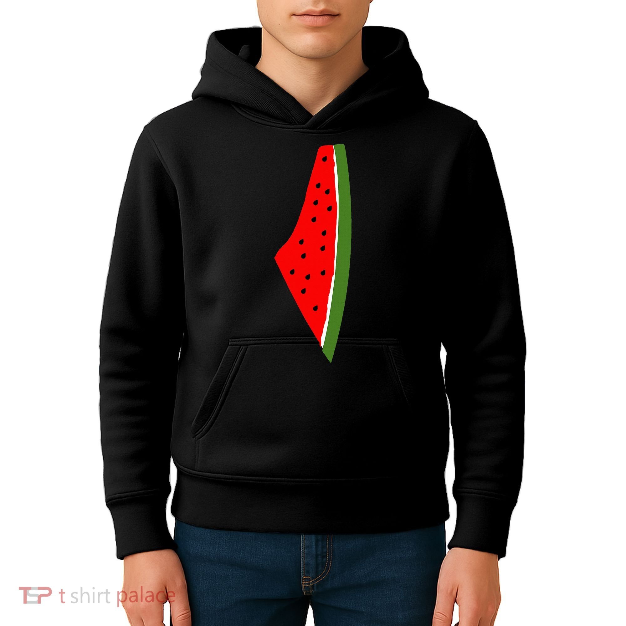 Palestine Watermelon Map Kids Hoodie