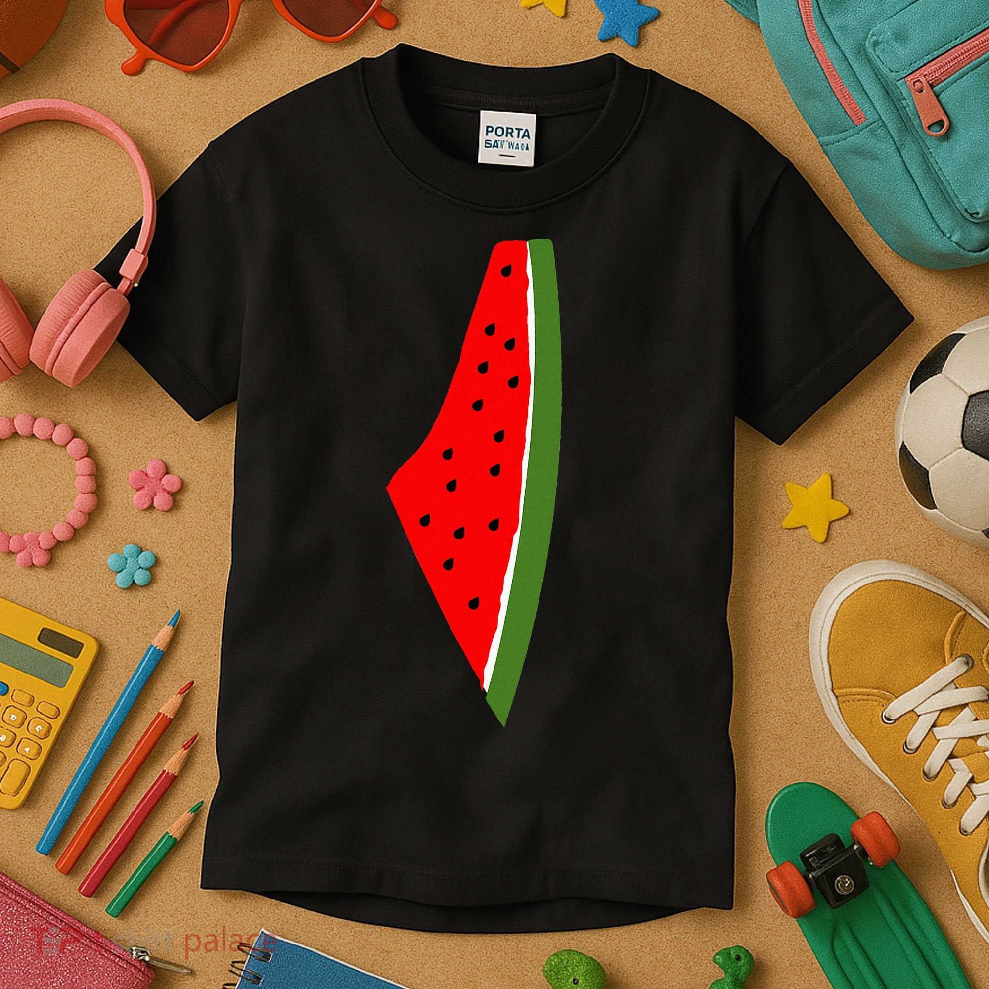 Palestine Watermelon Map Kids T-Shirt